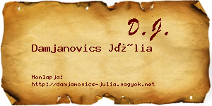 Damjanovics Júlia névjegykártya