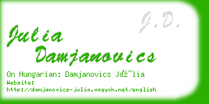 julia damjanovics business card